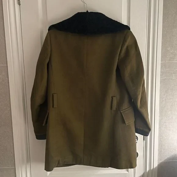 Rag & Bone Shearling Trimmed Twill Coat Size XXS